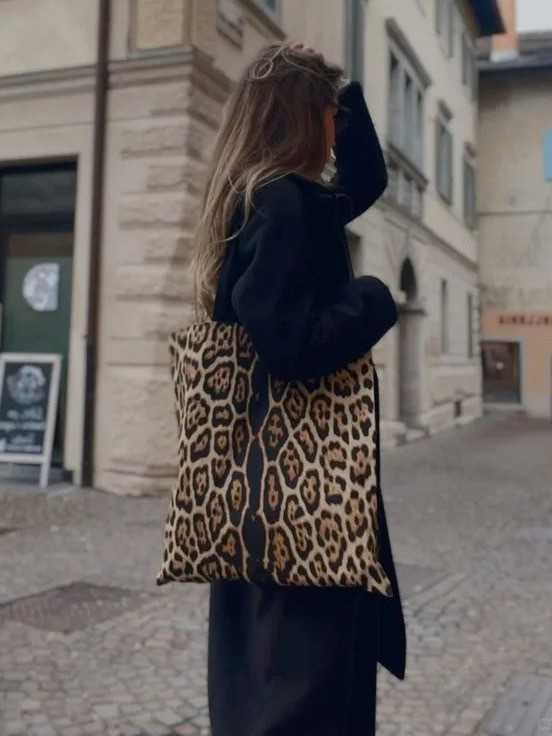 Summer Fashion Retro Leopard P - Tote Bag Canvas Print ulasan dan harga