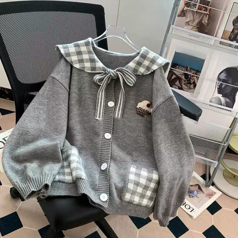 Retro Sweet Knitted Outerwear  - Japanese Street Fashion Female ulasan dan harga
