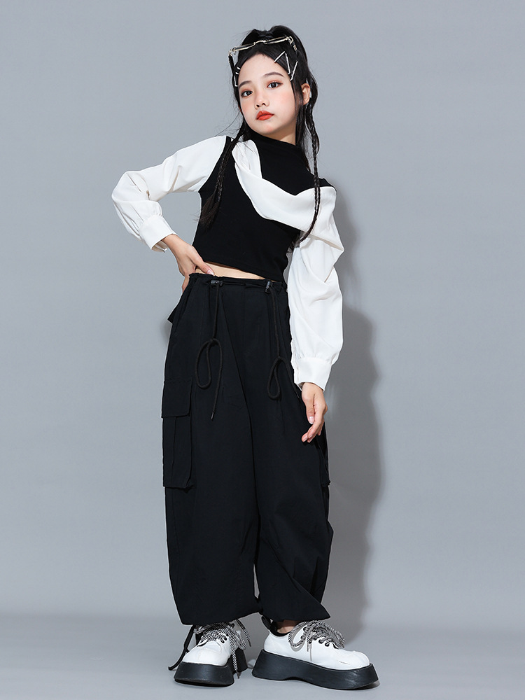 Girls K-pop Hip Hop Dance Crop - Street Fashion Outfit Girl ulasan dan harga