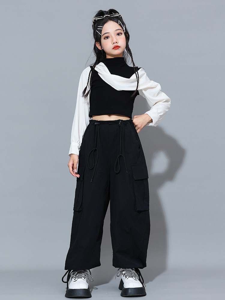 Girls K-pop Hip Hop Dance Crop - Street Fashion Outfit Girl ulasan dan harga