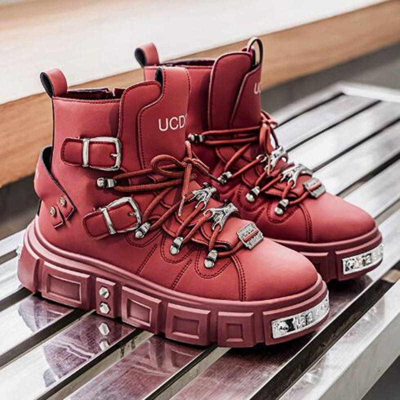 Fashion Rivet Black High top S - Street Fashion Designers ulasan dan harga