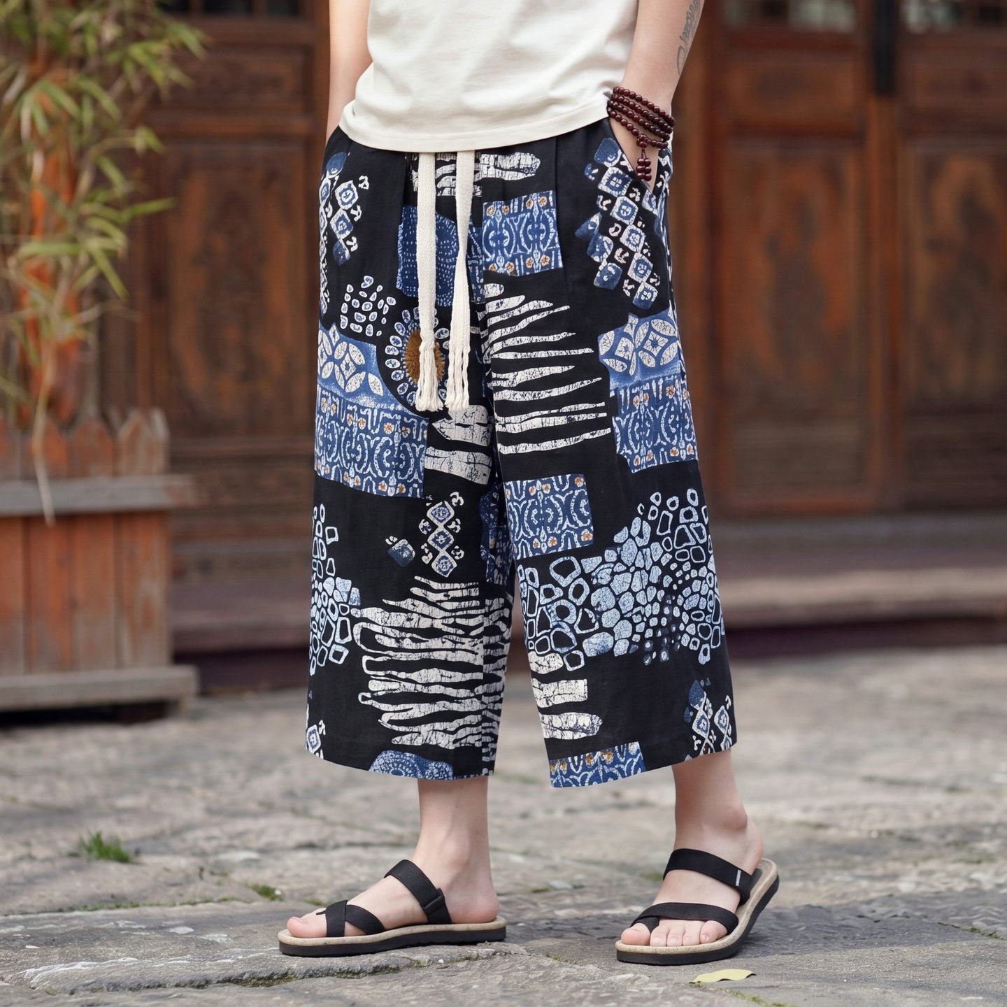 New 2025 Summer Chinese Style  - Cargo Pant Wide ulasan dan harga
